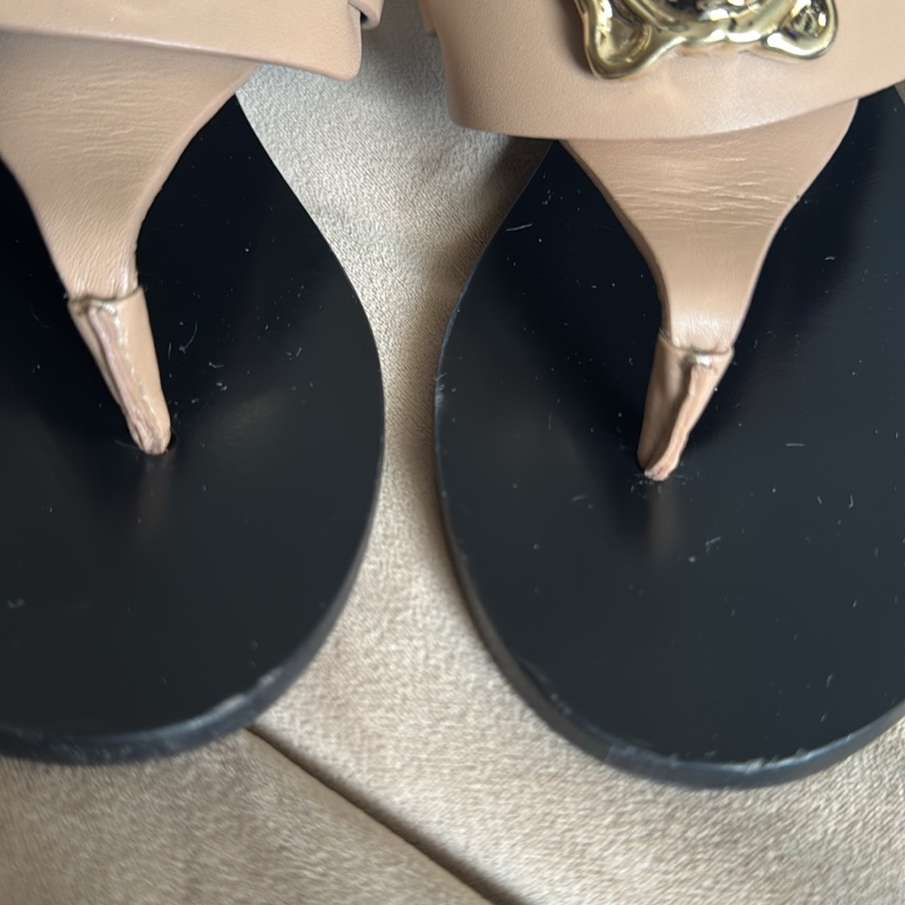 Versace tan gold Medusa sandals - Picture 6 of 15